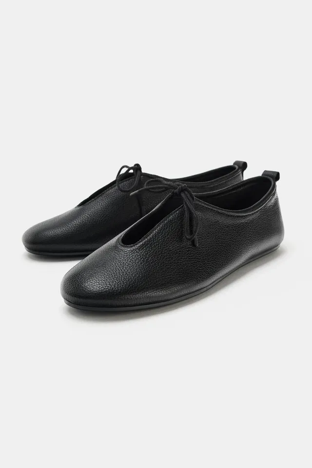 LEATHER BALLET FLATS – image 3