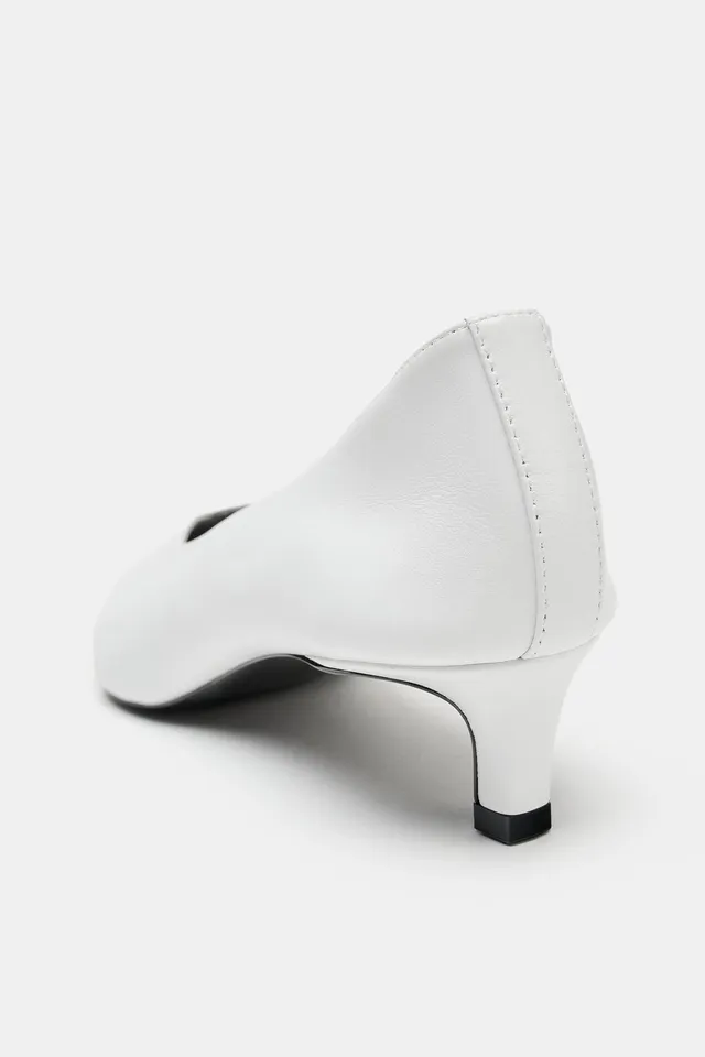 POINTED LEATHER KITTEN-HEEL SHOES – image 7
