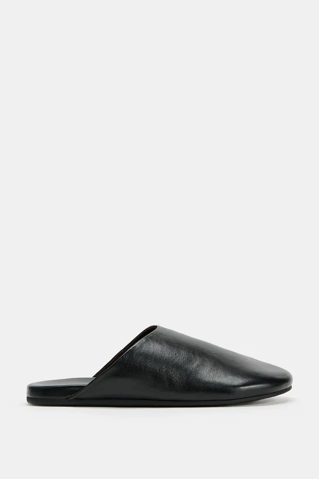 FLAT LEATHER MULES – image 2