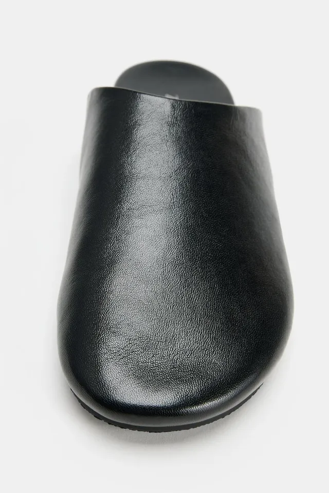 FLAT LEATHER MULES – image 4