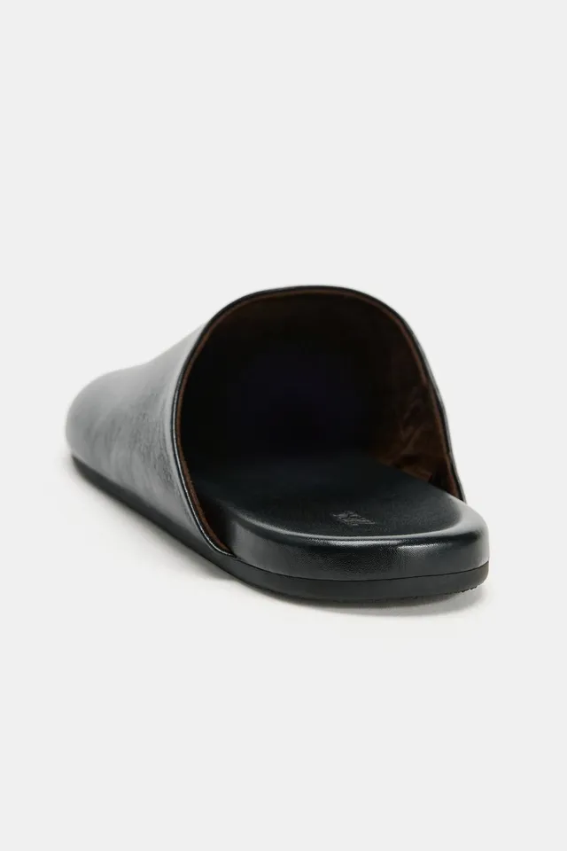 FLAT LEATHER MULES – image 5