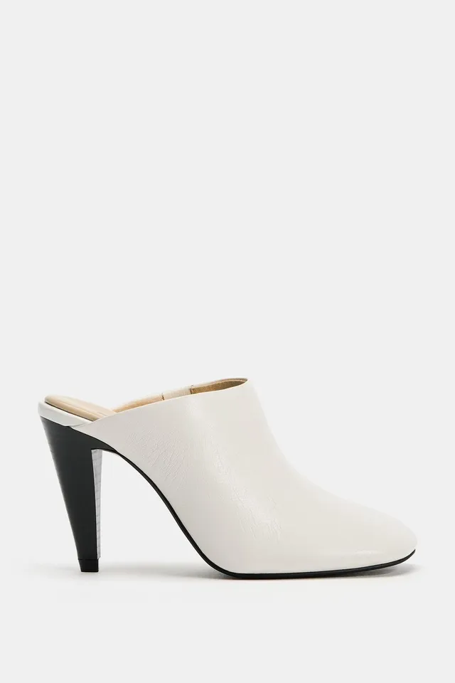 LEATHER HEELED MULES – image 3