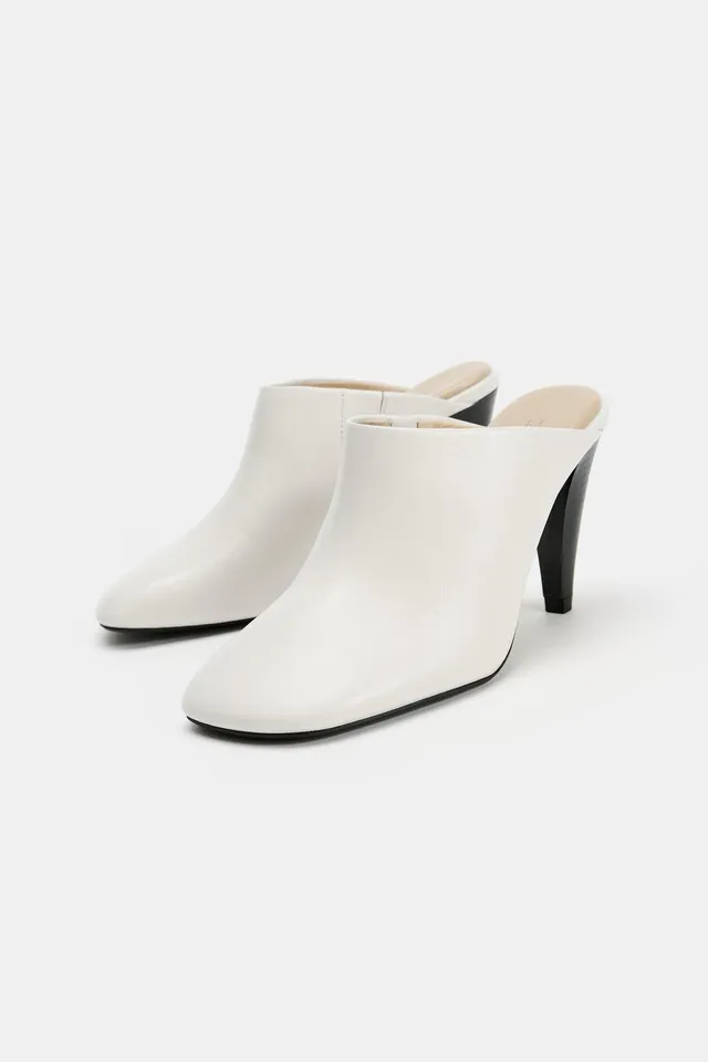 LEATHER HEELED MULES – image 4