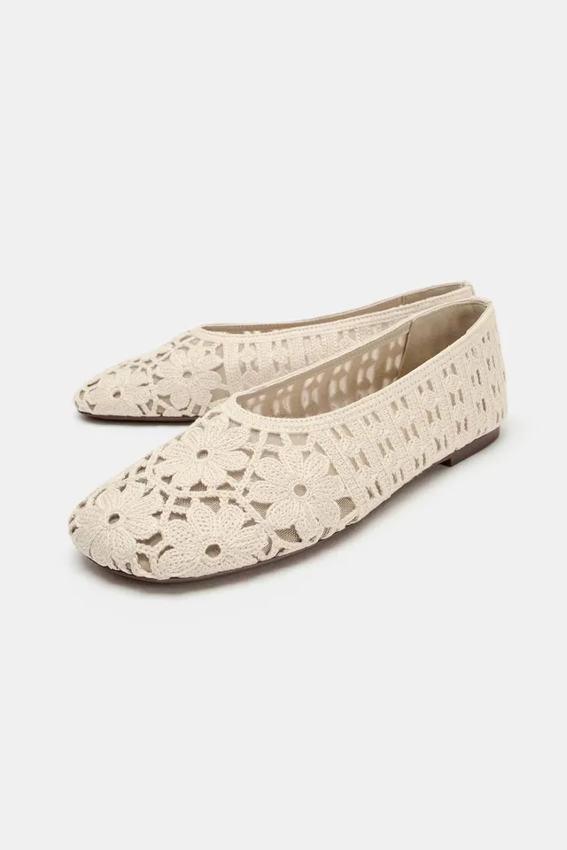 FLORAL CROCHET BALLET FLATS – image 3