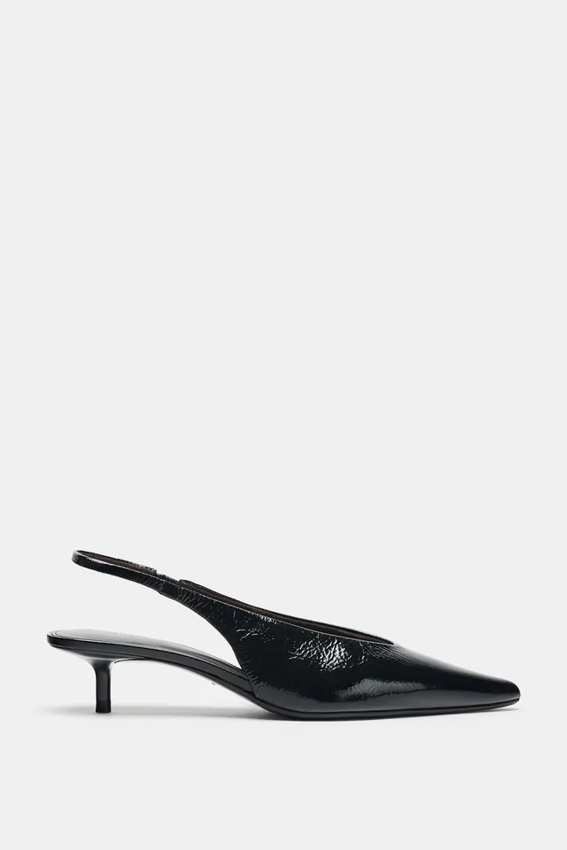 LEATHER SLINGBACK SHOES – صورة 3
