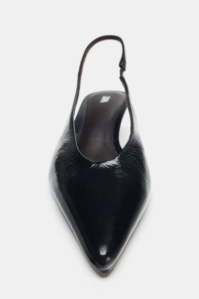 LEATHER SLINGBACK SHOES – صورة 5