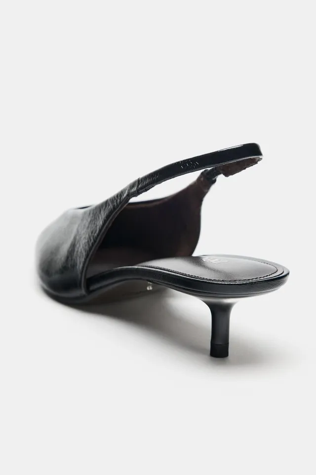 LEATHER SLINGBACK SHOES – صورة 6