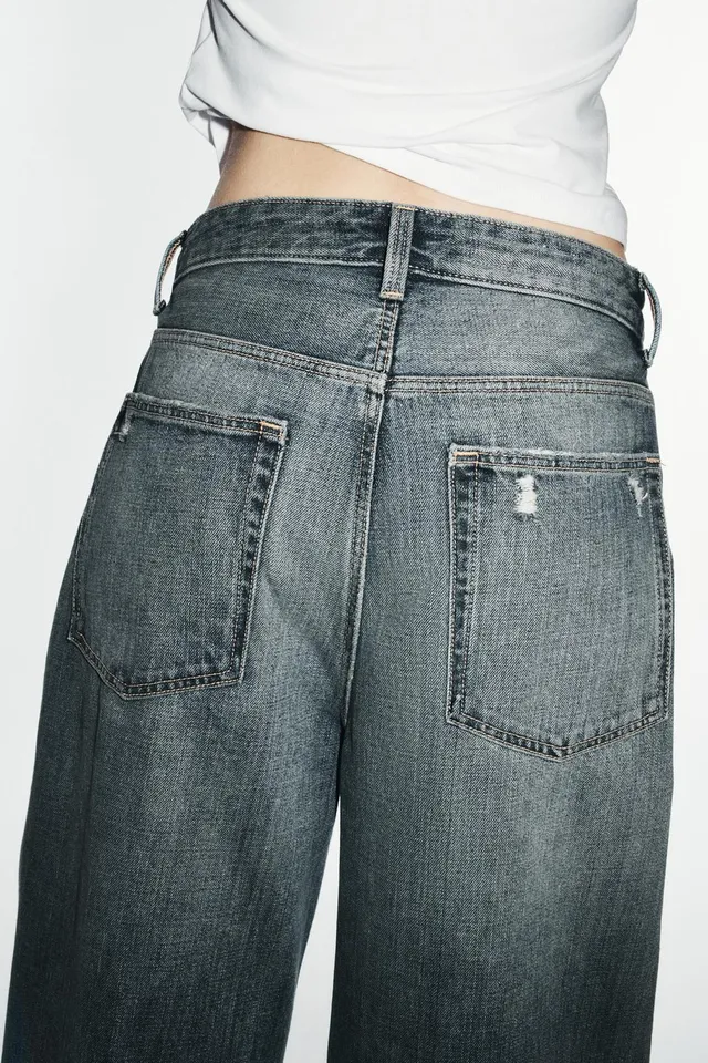 TRF BAGGY FOLDED FIT MID-WAIST RIPPED JEANS – image 7