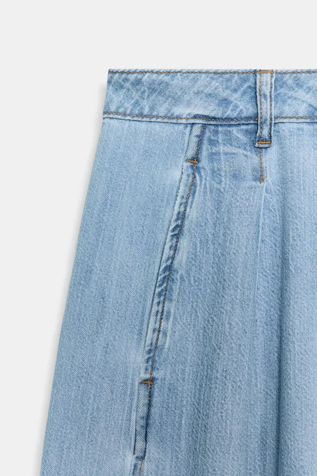 JEANS Z1975 WIDE LEG بخصر عالٍ وبنسات – صورة 8