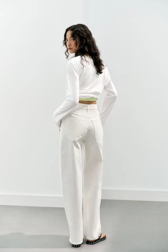 EXTRA WIDE-LEG FIT HIGH-WAIST TRF JEANS – image 6