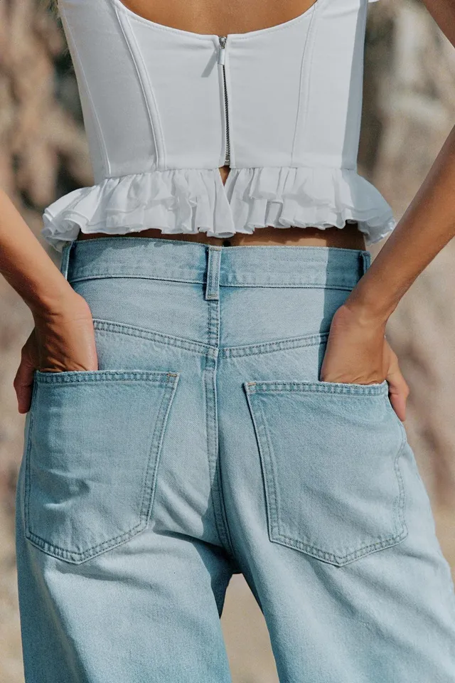 EXTRA WIDE-LEG FIT HIGH-WAIST TRF JEANS – image 5