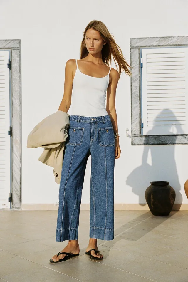 JEANS Z1975 كولوت بخصر عالٍ
