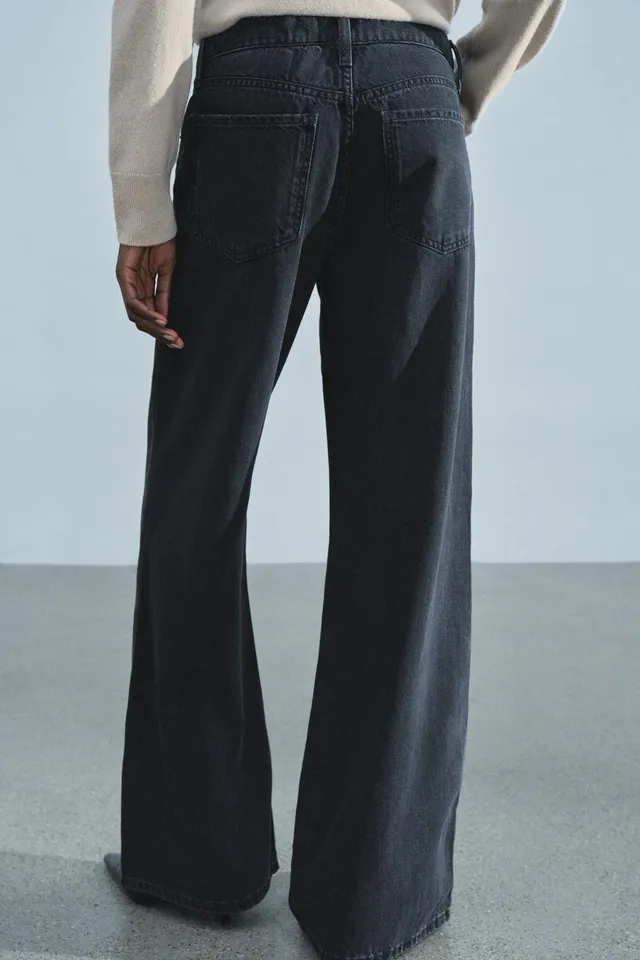ZW COLLECTION LOW-RISE WIDE-LEG JEANS – image 3