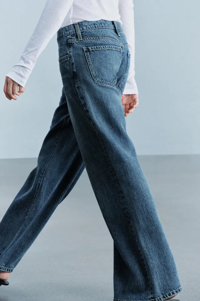 ZW COLLECTION LOW-RISE WIDE-LEG JEANS – image 2
