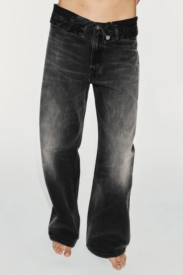TRF RIPPED FOLDED-WAIST MID-WAIST JEANS – image 2