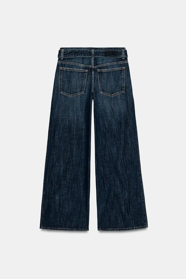TRF MID-WAIST BELTED PLEATED JEANS – image 10