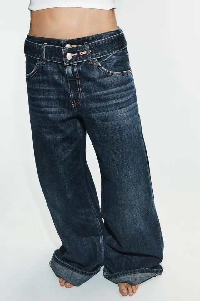 TRF MID-WAIST BELTED PLEATED JEANS – image 2