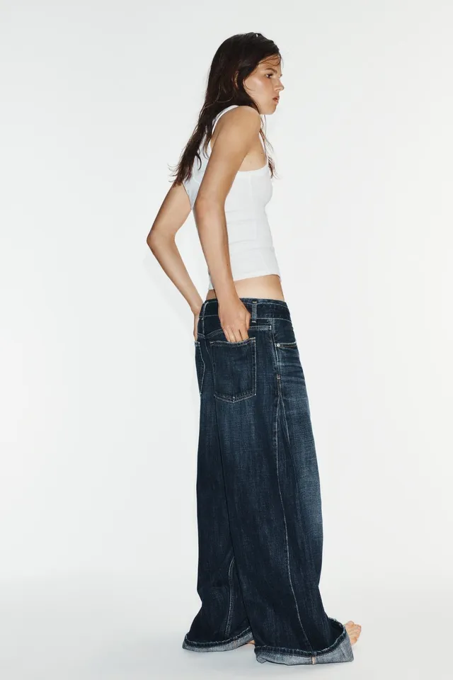 TRF MID-WAIST BELTED PLEATED JEANS – image 4