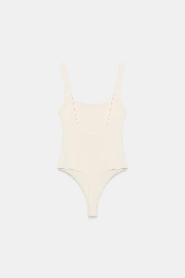STRETCH BODYSUIT WITH SQUARE NECKLINE – image 5