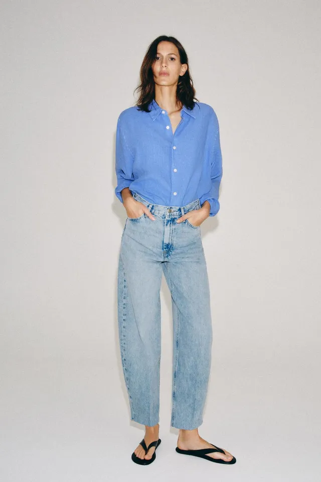 ZW COLLECTION HIGH-WAIST TAPERED JEANS – image 5