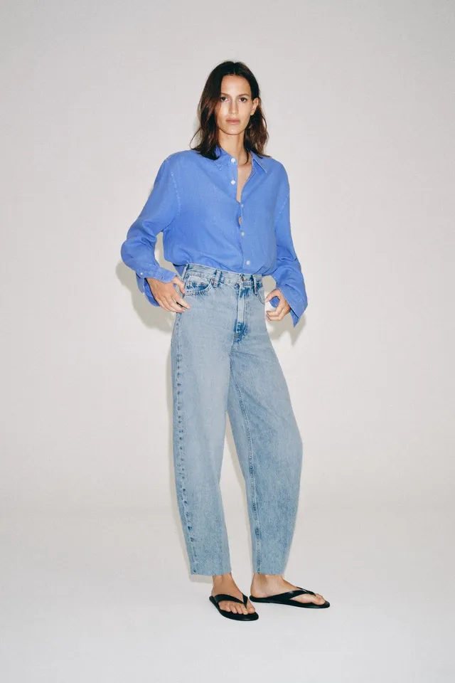 ZW COLLECTION HIGH-WAIST TAPERED JEANS – image 6