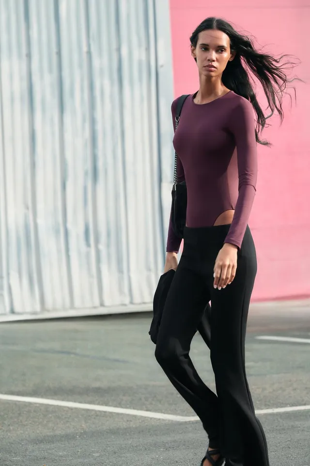 LONG SLEEVE POLYAMIDE BODYSUIT – image 3