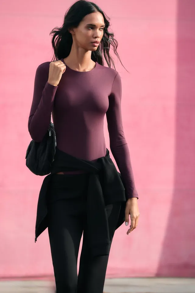 LONG SLEEVE POLYAMIDE BODYSUIT – image 4