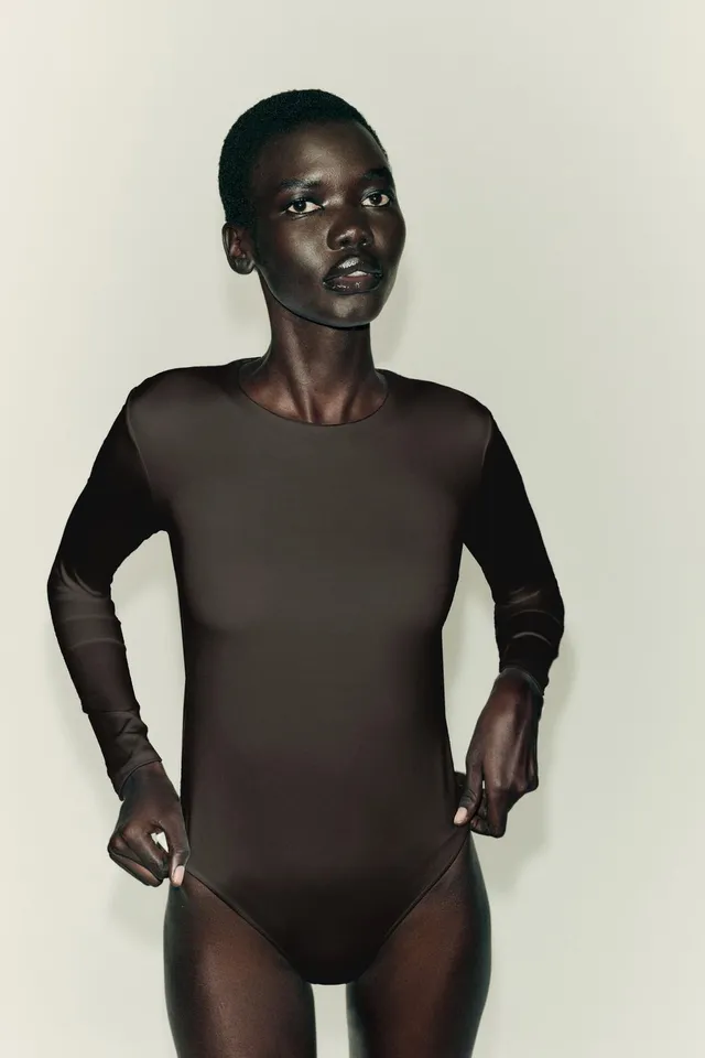 LONG SLEEVE POLYAMIDE BODYSUIT