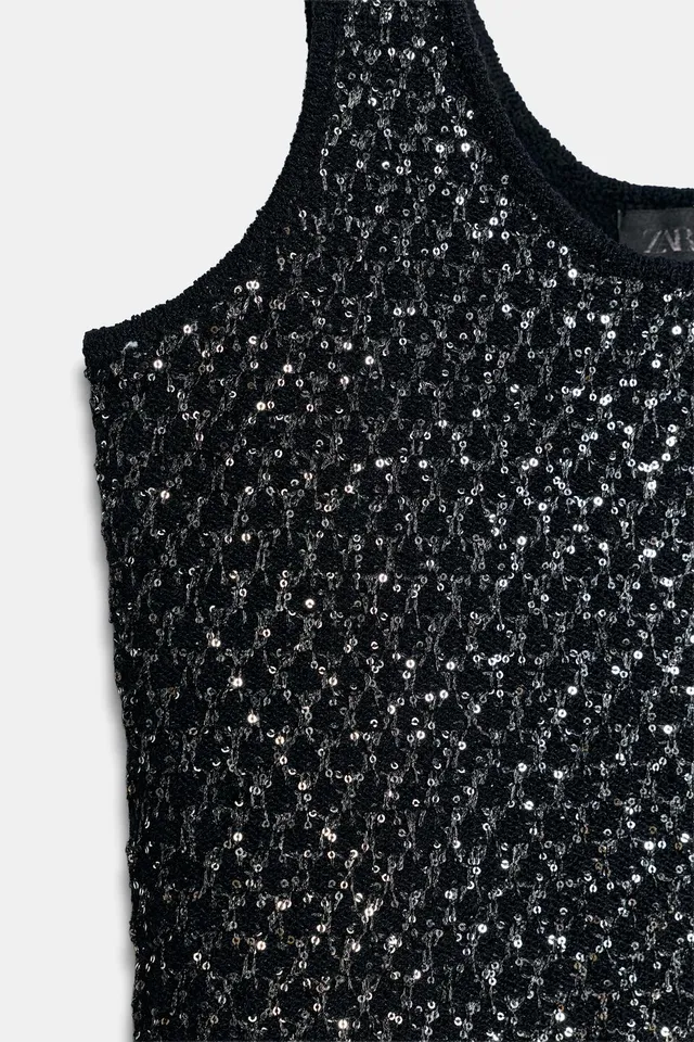 METALLIC THREAD SEQUIN KNIT TOP – image 7