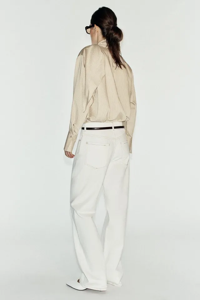 STRIPED SHIRT WITH KNOT – image 3