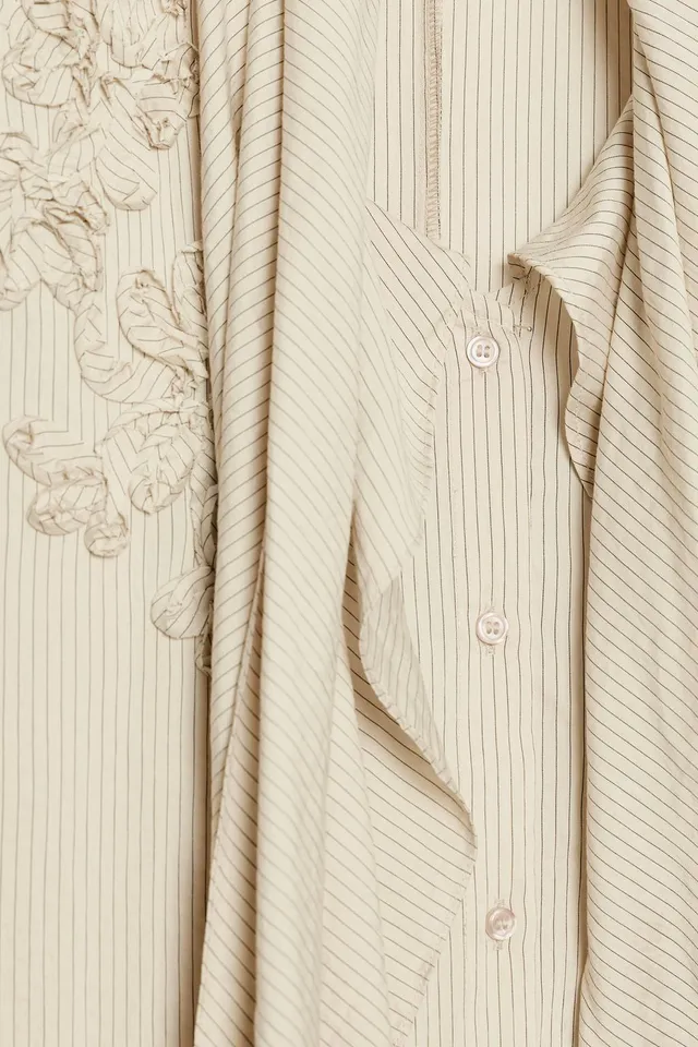 STRIPED SHIRT WITH KNOT – image 8