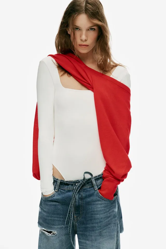polyamide square neckline bodysuit – image 2