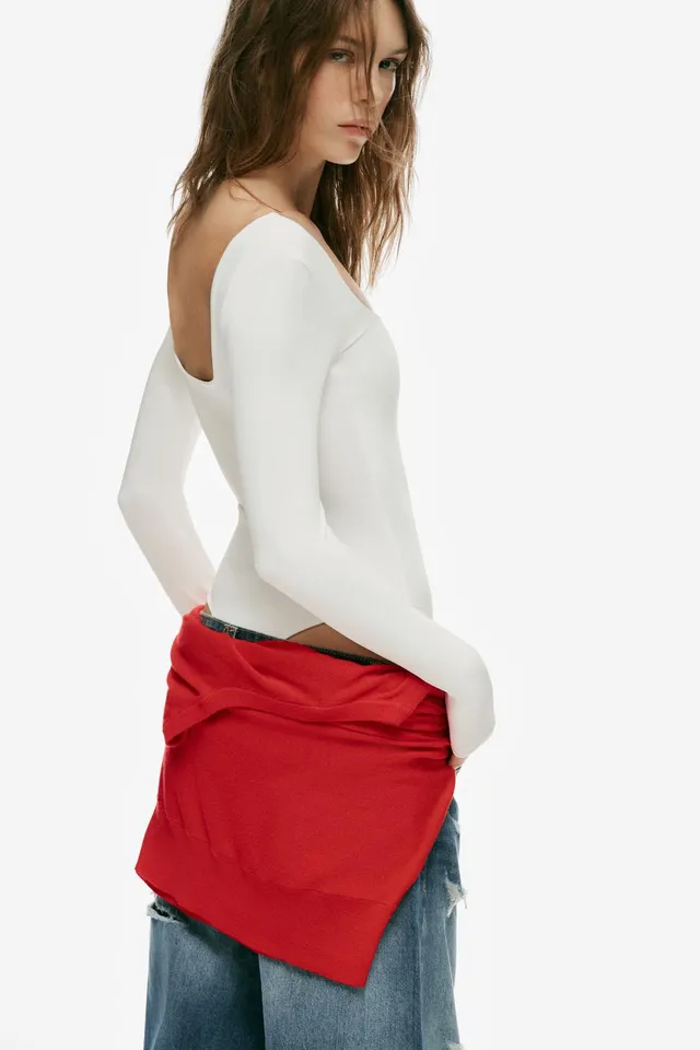 polyamide square neckline bodysuit – image 5