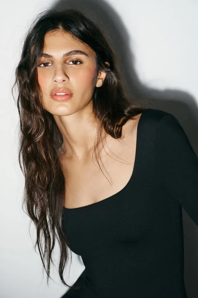 polyamide square neckline bodysuit – image 3