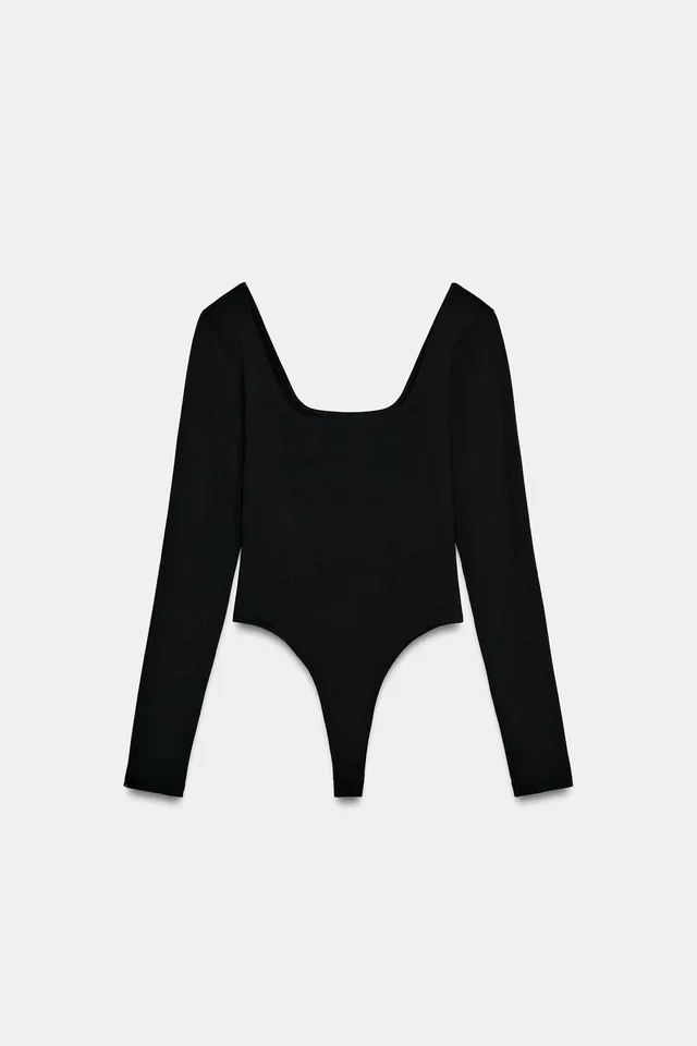 polyamide square neckline bodysuit – image 6