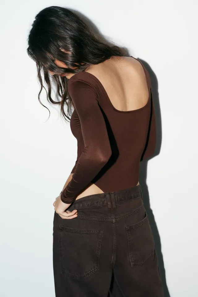 polyamide square neckline bodysuit – image 5