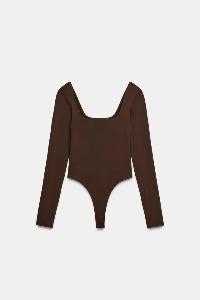 polyamide square neckline bodysuit – image 6