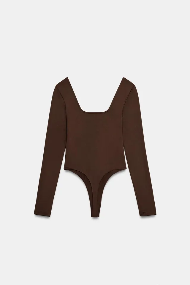 polyamide square neckline bodysuit – image 7