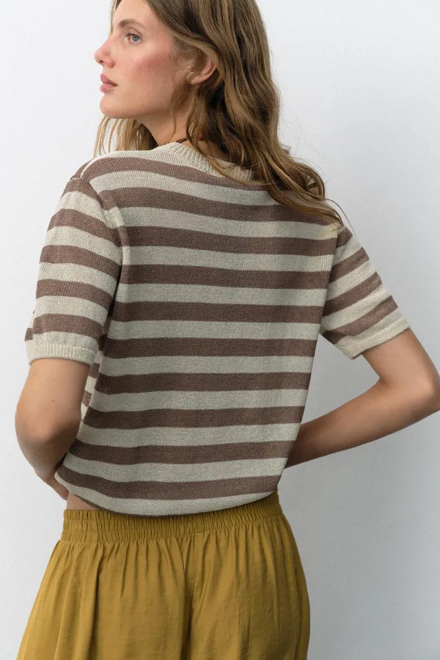 SHORT SLEEVE KNIT TOP – image 5