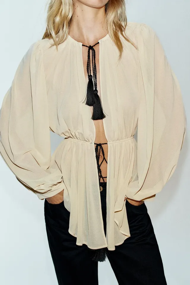ROMANTIC POMPOM BLOUSE – image 4