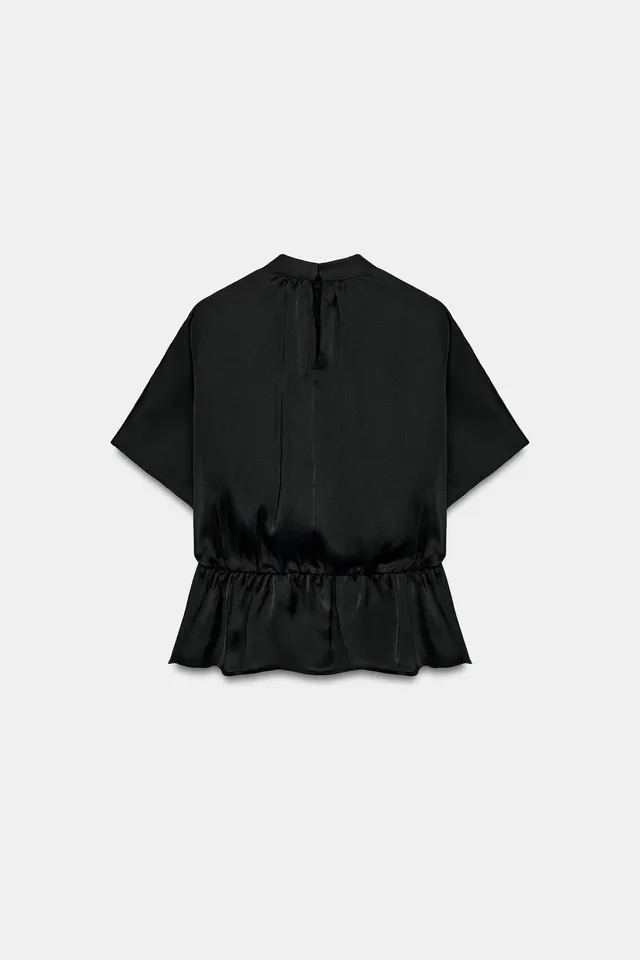 SATIN DRAPE BLOUSE – image 6