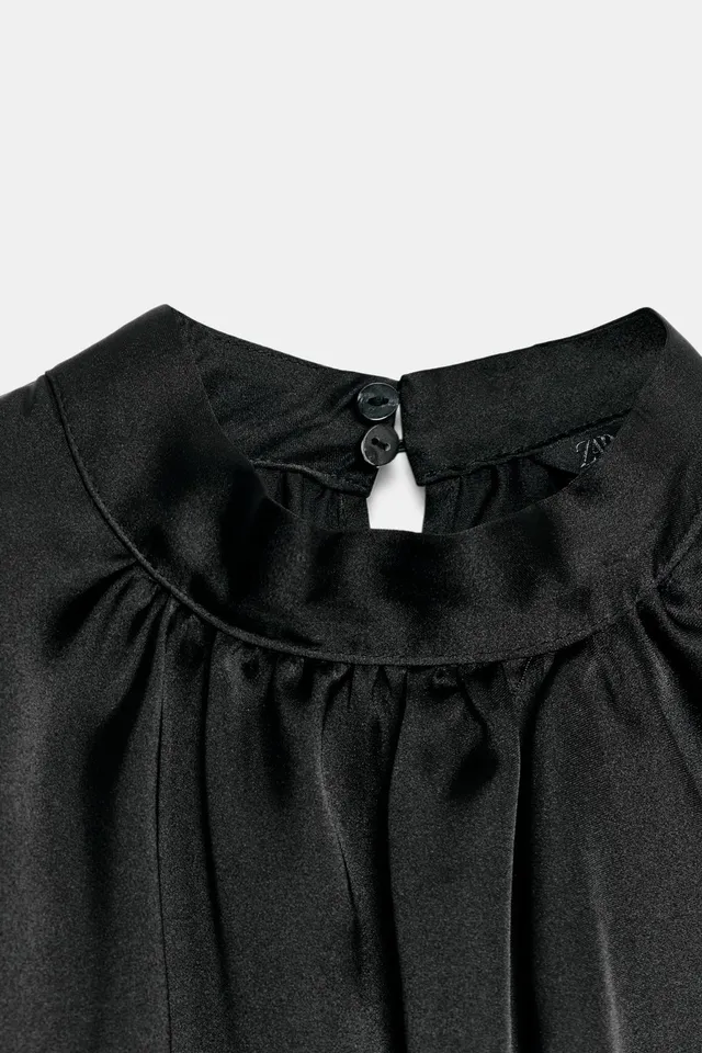 SATIN DRAPE BLOUSE – image 7