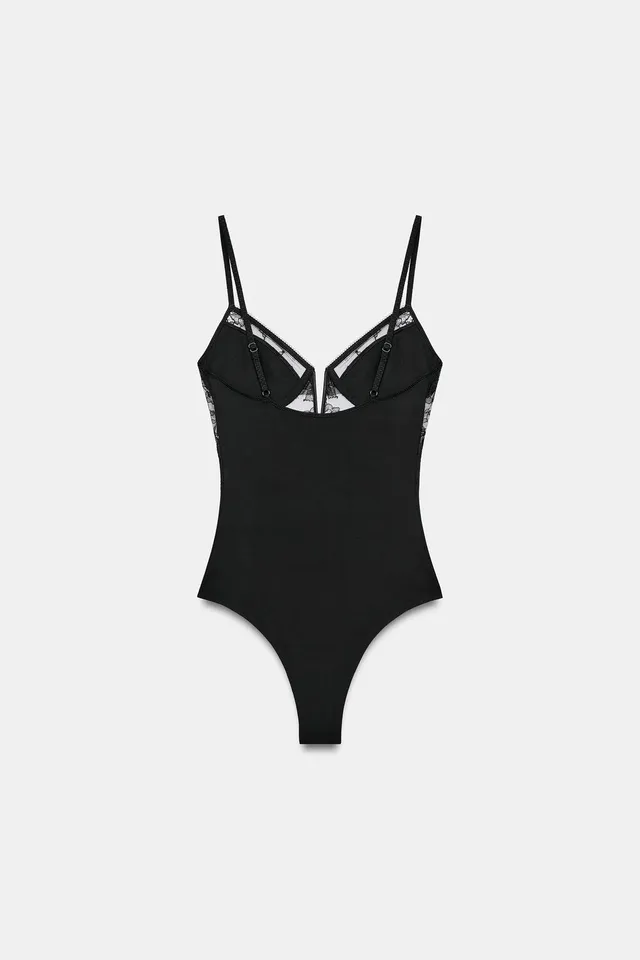 LACE-TRIMMED BODYSUIT – image 6
