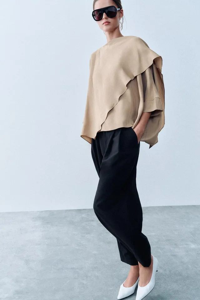 CAPE COLLAR FLOWING BLOUSE – image 3