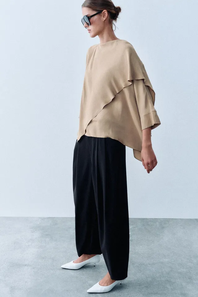 CAPE COLLAR FLOWING BLOUSE – image 4