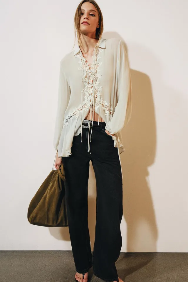 ZW COLLECTION EMBROIDERED LACE BLOUSE – image 2