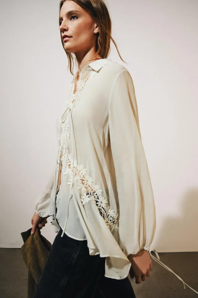 ZW COLLECTION EMBROIDERED LACE BLOUSE – image 4