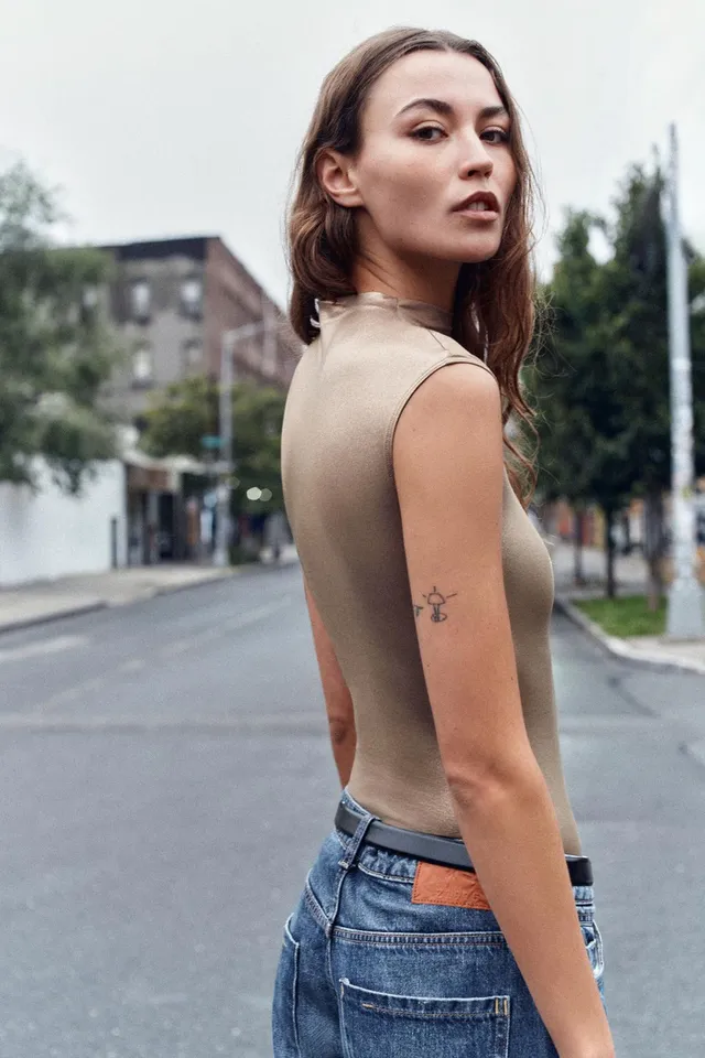 FOIL SHORT SLEEVE BODYSUIT – image 3