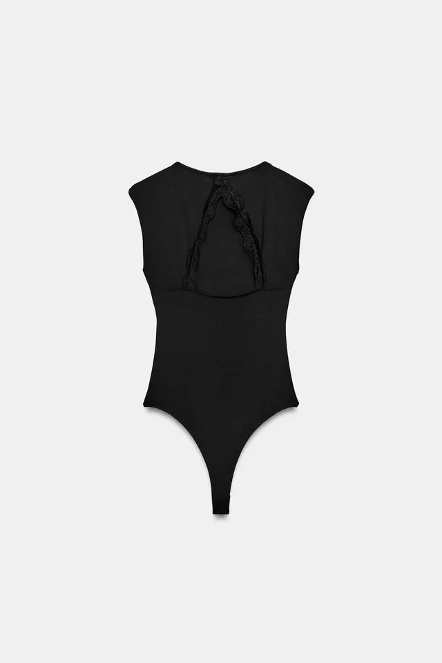 LACE-BACK CUT-OUT BODYSUIT – image 6