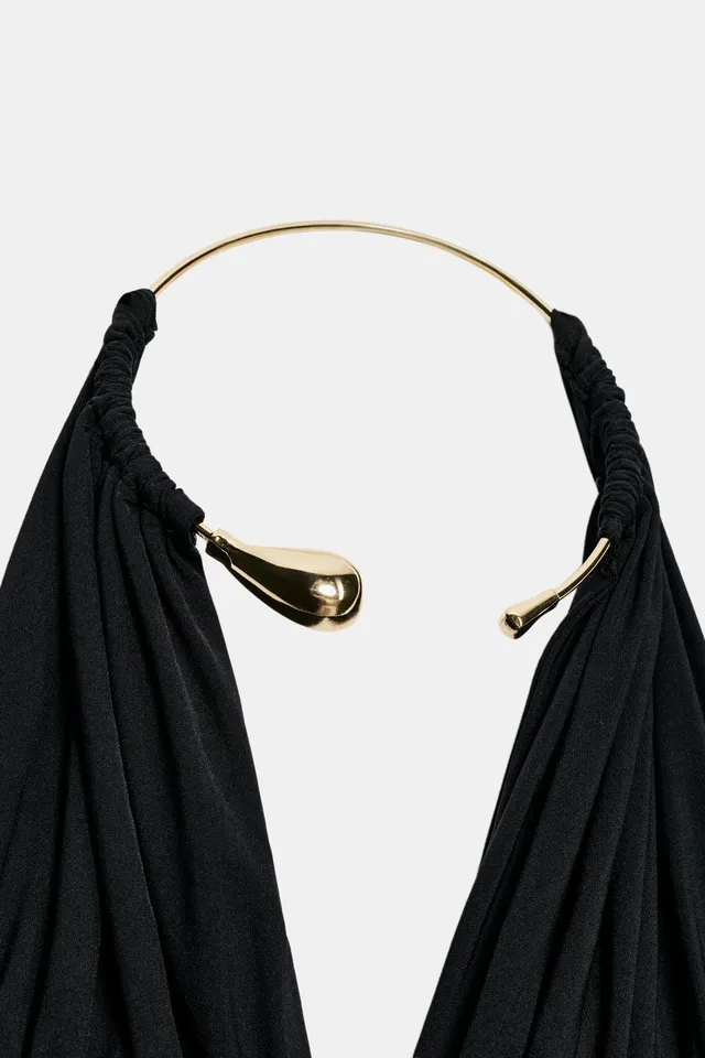 GATHERED CHOKER BODYSUIT – image 3